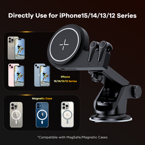 3-trong-1 sạc không dây sạc xe hơi sạc <span class=keywords><strong>Cradle</strong></span> Magnetic đứng Bluetooth tai nghe - Product Image 4