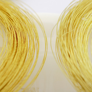 Alambre de cobre trenzado chapado en oro de 14K, color 18K que conserva el brillo, para la fabricación de pendientes, joyería, manualidades DIY. - Product Image 3