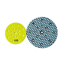 Disque de ponçage diamanté à trous alvéolés 5'' 6'' auto-agrippant pour le ponçage à sec de la pierre et du béton