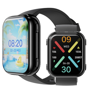 Montre connectée sportive T1 2 en 1 avec écouteurs Bluetooth intégrés, fonction d'appel, suivi des pas et du sommeil, écran tactile complet - Product Image 1
