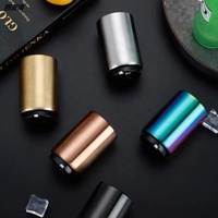 Botol Bir Besi Tahan Karat, Logam Push Down Magnetik Otomatis Disesuaikan Hadiah Pembuka Botol