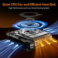 Mini Desktop PC Quad Core DDR4 Win11 Pro Intel N100 Chip 16GB High Speed RAM 512GB SSD Smooth 4K Dual Screen Output