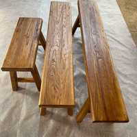 Banc long de salle à manger en bois d'orme, style rustique vintage, pour maison de campagne, villa, hôtel, restaurant