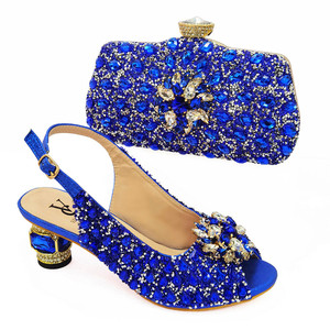 Sandales <span class=keywords><strong>Femme</strong></span> Strass Diamant 2025 <span class=keywords><strong>Chaussures</strong></span> et Sacs Italiens pour <span class=keywords><strong>Mariage</strong></span> Nigérian, Ensemble Assorti pour Soirée et Robes de Bal 2025 - Product Image 6