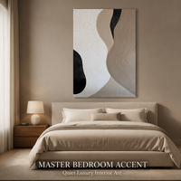 Peinture à l'huile texturée sur toile monochrome Wabi Sabi, grande taille encadrée, vente en gros de tableaux et d'art mural, entrée, couloir, moderne