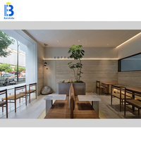 Mobilier moderne personnalisé pour café-restaurant Design d'intérieur avec bar élégant Tables et chaises de présentation pour café-boutique Vitrines