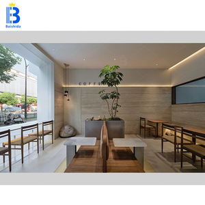 Design d'Interni Personalizzato per Caffetterie Moderne con Eleganti Tavoli e Sedie da Esposizione per Bancone Bar e Vetrine - Product Image 2