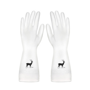 Gants de nettoyage Little Deer imperméables et épais de 31 cm pour la cuisine, la vaisselle et la lessive - Product Image 4