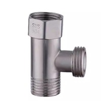 Adaptateur en T de toilette G1/2 T-Valve 304 cuivre pour bain Bidet pulvérisateur douche pour connecter Angle Valve tuyau robinet salle de bain produit
