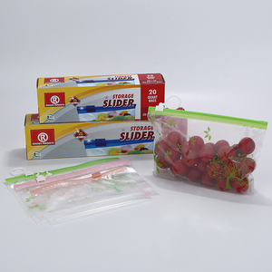 Customized reusable food frozen <b>storage</b> bag with pull loop <b>plastic</b> self sealing zipper bag - Product Image 4