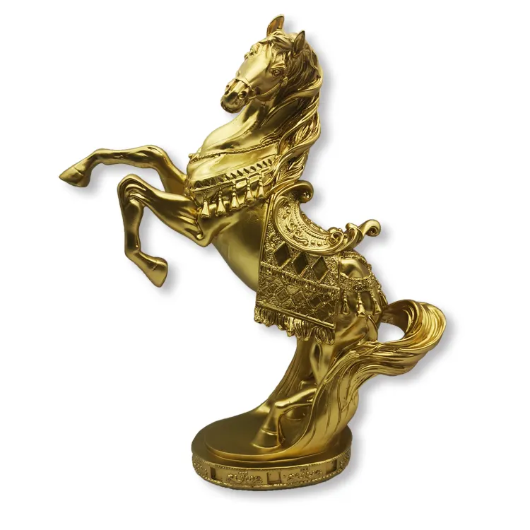 Wholesale resin home decoration golden horse statue