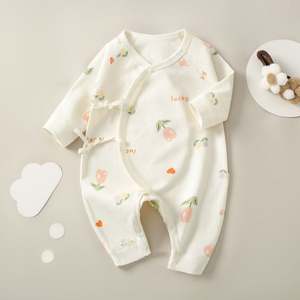 Vêtements pour bébés nouveau-nés, garçons et filles, en coton, manches courtes, barboteuse pour bébé, col rabattu, barboteuse pour bébé, 0-3 mois - Product Image 6