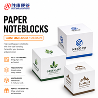 Blocs-notes en papier personnalisés imprimés sur quatre côtés, notes autocollantes couleur, logo personnalisé, plusieurs tailles pour la promotion d'entreprise et l'utilisation au bureau