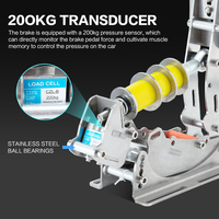 SimJack UT Padels Pedal Simracing Analog Magnetik Berkualitas Tinggi Dengan Operasi Halus dan Pengaturan Jarak-Tempuh yang Dapat Disesuaikan-P2-H1