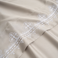 Ensemble de housse de couette en fibre de bambou personnalisable pour chambre à coucher, hôtel, literie douce 3 pièces, taie d'oreiller, ensemble de draps pour lit king/queen size
