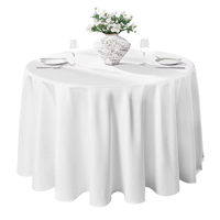 54 pouces personnalisé noir linge de Table événement Banquet nappe ronde décoration de mariage couverture de Table Polyester tissu nappe
