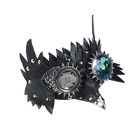 Masque Steampunk en cuir découpé multicolore en forme de bec d'oiseau pour Halloween, bal costumé, cosplay, livraison rapide, masques de fête