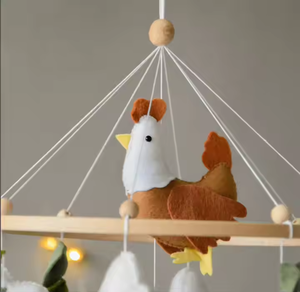 Mobile per Neonati in Feltro Fatto a Mano con Animali della Fattoria, Confezione Personalizzata, Piccolo MOQ, Regalo per Baby Shower, Ornamenti Sicuri da Appendere per <span class=keywords><strong>Cameretta</strong></span> - Product Image 2