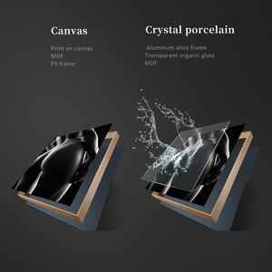 Retrato en blanco y negro moderno de mujer desnuda, tamaño personalizado, arte de pared de cristal, hogar, sala de estar, lienzo Sexy para mujer, pintura decorativa - Product Image 5