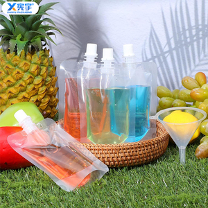 Bolsa de Plástico Transparente con Boquilla para Líquidos, Personalizada con Logotipo, de Grado Alimenticio, con Sellado Térmico, para <span class=keywords><strong>Tequila</strong></span>, Cerveza, Jugo y Bebidas - Product Image 1