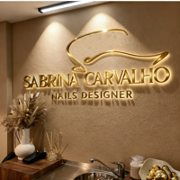 Lettre de signalisation personnalisée en métal 3D pour entreprise, enseigne de salon de beauté, enseigne de magasin, enseigne publicitaire en métal, logo en métal pour salon de beauté