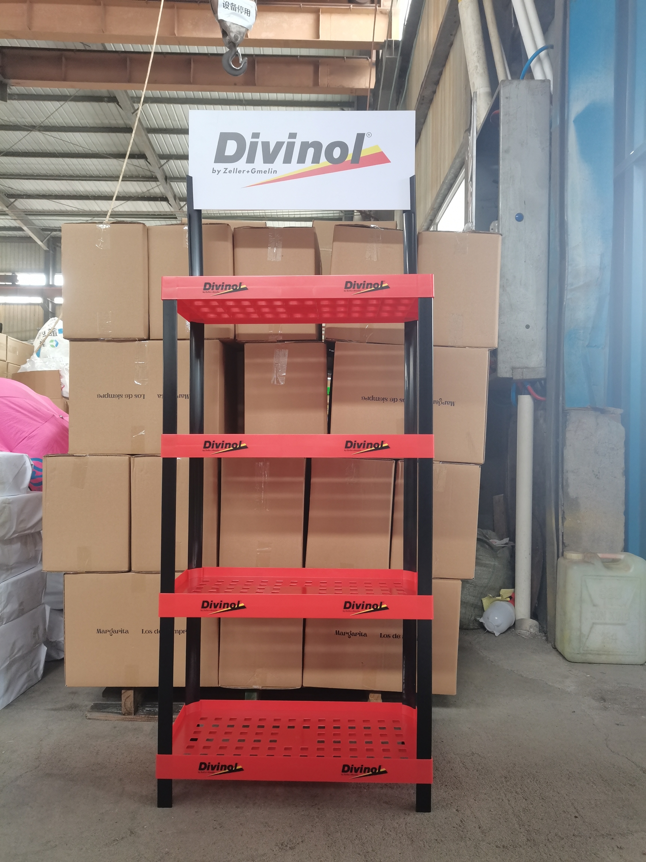 Beviis Custom Modern PVC Foam Board Floor Standing Display Stands for Motor Oil & Water Bottles Supermarket Use — view 5