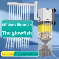 Pompe de filtration d'aquarium rectangulaire 30W 1800L/H compacte avec générateur d'oxygène intégré, circulation ultra-silencieuse, purification de l'eau pour animaux vivants