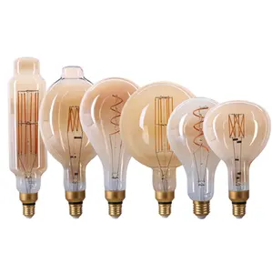 6W ขนาดใหญ่ Edison หลอดไฟ LED ขนาดใหญ่หรี่แสงได้ Vintage ตกแต่งหลอดไฟ LED ยักษ์คิดถึง LED หลอดไส้หลอดไฟ