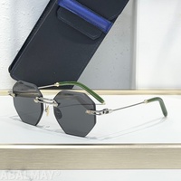 T-HE TROFEO 50-18-141 Lunettes de soleil de haute qualité pour hommes et femmes, lunettes de soleil de créateur, style punk classique, luxe, titane, UV400, avec boîte