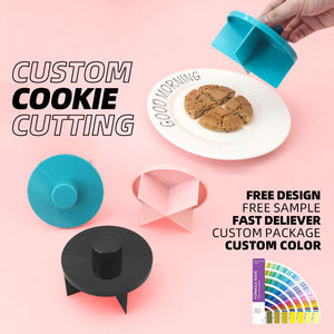 Coupe-gâteau/pizza/biscuits rond écologique personnalisable avec logo et options de couleur, en plastique de qualité alimentaire - Product Image 2