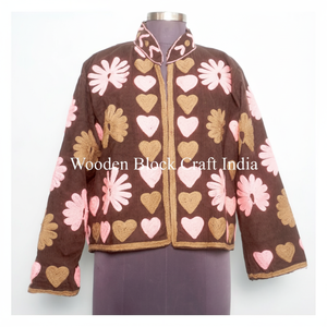 Durable Quality Vintage Style Embroidered cotrise Jacket with Art Patterns for Womens Stylish Daily Wear Available in all size - Product Image 1