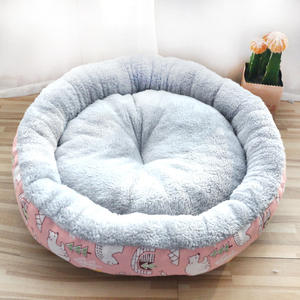 Hot Selling Round <span class=keywords><strong>Cuddle</strong></span> Cup Schlafen Weiche High-Loft Stoff Katze Hund Kissen Haustier Bett Schlaf kissen - Product Image 3