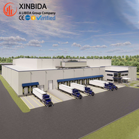 Bâtiment d'atelier préfabriqué, construction d'entrepôt à structure métallique, entrepôt frigorifique avec certification CE CWB