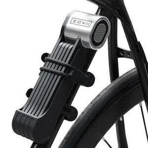 Kunci sepeda lipat logam tahan karat kualitas tinggi dengan kunci lipat keselamatan alarm 120db anti-maling