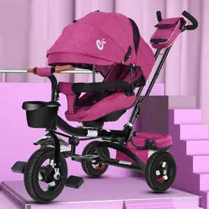 Preço barato carrinho de bebê multifuncional dobrável 3 em 1 para crianças triciclo triciclo carrinho de bebê