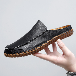 Sandales d'été confortables et durables en cuir pleine fleur, best-seller, bonne qualité, pantoufles en cuir de vachette véritable - Product Image 3
