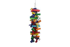 TMedium and Large <strong>Parrot</strong> <strong>Toys</strong> Bird Chew <strong>Toy</strong> Colored Beads Wooden Block Wooden Post Hemp Rope Gnaw Climbing <strong>Toy</strong> - Product Image 4
