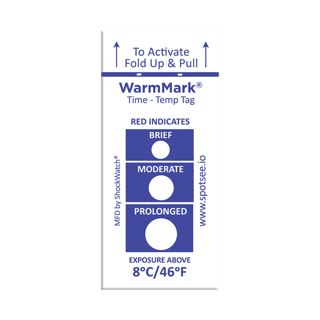 Time-Temperature Indicator Warmmark for Medical Transportation Temperature Monitoring
