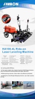 Niveleuse laser à béton haute performance Hwaon HA100-4L avec moteur et garantie d'un an pour la finition des surfaces de sol de construction