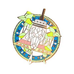 Insignias Metálicas Modernas de Dibujos Animados al por Mayor, Diseño Personalizado, Emblemas Escolares Conmemorativos Chapados en Oro con Resina Epoxi para Regalos de Eventos - Product Image 1