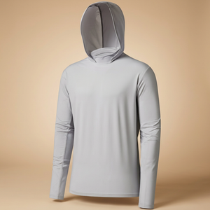 เสื้อตกปลาสำหรับผู้ชาย UPF 50 พิมพ์ลาย แขนยาว ระบายอากาศได้ดี ผ้ายืด/โพลีเอสเตอร์ 180 กรัม ราคาขายส่ง รับผลิตตามแบบ OEM เสื้อตกปลาผู้ชายแบบสั่งทำ - Product Image 4