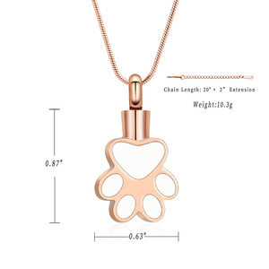 IJD21045 Pet Paw Scratch Carving Plakette Gedenk plakette Edelstahl Feuer bestattung Schmuck Charakter <span class=keywords><strong>Bone</strong></span> Ash Rack Souvenir - Product Image 4