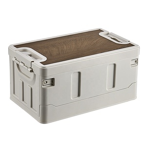 Popular Custom Cloths Container Box Organizer Folded Fold Camping Plastic Folding Storage Box