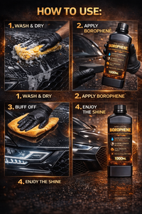 GRAPHONEX BOROPHENE น้ำยาเคลือบรถยนต์แบบกันน้ำ ป้องกันคราบน้ำ ฝุ่น และสิ่งสกปรก ลดความบ่อยในการล้างรถ ช่วยให้รถของคุณสดใสด้นานขึ้น นานถึง 10 ปี - Product Image 2