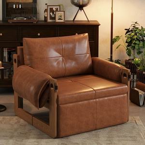 Sofá <span class=keywords><strong>cama</strong></span> individual <span class=keywords><strong>de</strong></span> madera maciza <span class=keywords><strong>de</strong></span> diseño moderno 2025, plegable, <span class=keywords><strong>de</strong></span> doble propósito para balcón y estudio, <span class=keywords><strong>cama</strong></span> retráctil para silla relajante - Product Image 2