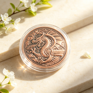Pièce de monnaie en cuivre de 1 OZ, 99,9 % pur, gravée, circulaire, de collection, lingot de cuivre - Product Image 4