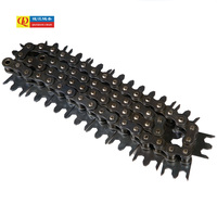 Cadena de Rodillos de Hierro QJ de Alta Calidad 08B, Dientes Puntiagudos, Certificación ISO9001:2000, Paso Personalizado, 2-130kn de Tensión, Cadenas de Transmisión