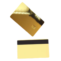 Carte de visite professionnelle en métal NFC programmable 13,56 MHz avec puce de contrôle d'accès invisible 215, noir mat/or brossé/argent brossé pour hôtels