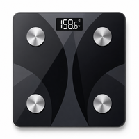 Balance connectée intelligente avec analyseur de graisse corporelle et écran LCD, capacité 180 kg, mesure du poids et de la graisse – Meilleures ventes