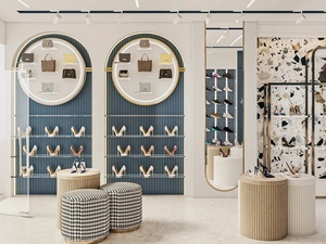 Muebles Personalizados para Tiendas de Calzado, Estantes Modernos para Exhibición de Calzado, Mobiliario para Tiendas Minoristas, Diseño de Interiores - Product Image 3